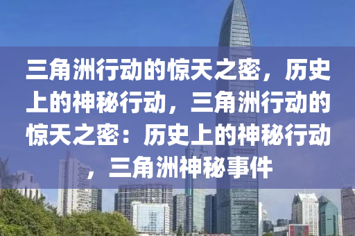 三角洲行动的惊天之密，历史上的神秘行动，三角洲行动的惊天之密：历史上的神秘行动，三角洲神秘事件