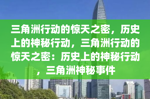 三角洲行动的惊天之密，历史上的神秘行动，三角洲行动的惊天之密：历史上的神秘行动，三角洲神秘事件
