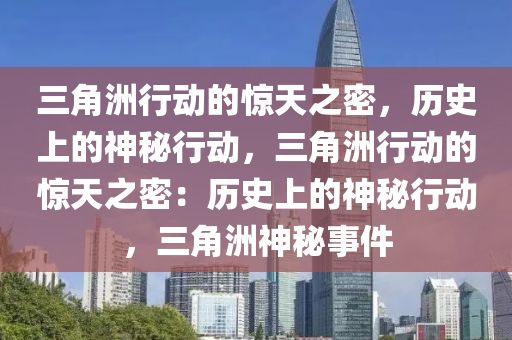 三角洲行动的惊天之密，历史上的神秘行动，三角洲行动的惊天之密：历史上的神秘行动，三角洲神秘事件