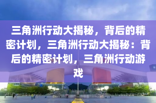 三角洲行动大揭秘，背后的精密计划，三角洲行动大揭秘：背后的精密计划，三角洲行动游戏