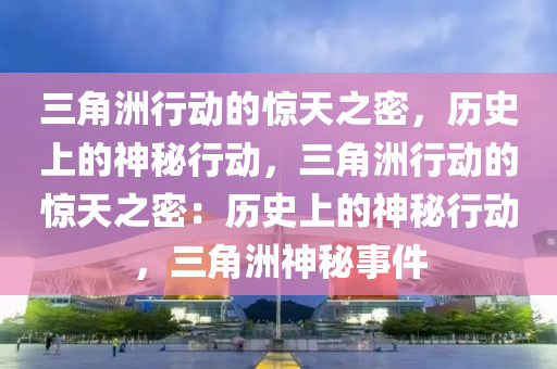 三角洲行动的惊天之密，历史上的神秘行动，三角洲行动的惊天之密：历史上的神秘行动，三角洲神秘事件