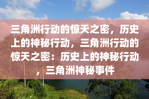 三角洲行动的惊天之密，历史上的神秘行动，三角洲行动的惊天之密：历史上的神秘行动，三角洲神秘事件