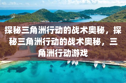 探秘三角洲行动的战术奥秘，探秘三角洲行动的战术奥秘，三角洲行动游戏