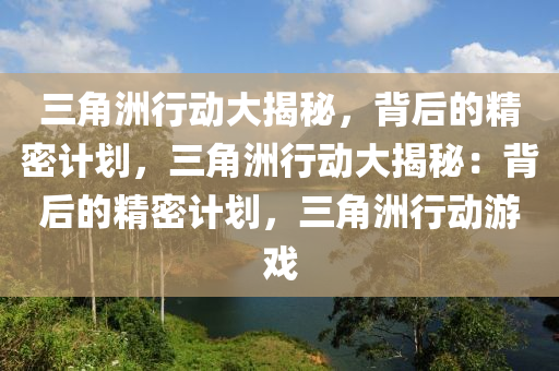 三角洲行动大揭秘，背后的精密计划，三角洲行动大揭秘：背后的精密计划，三角洲行动游戏