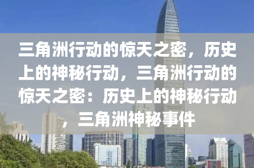 三角洲行动的惊天之密，历史上的神秘行动，三角洲行动的惊天之密：历史上的神秘行动，三角洲神秘事件