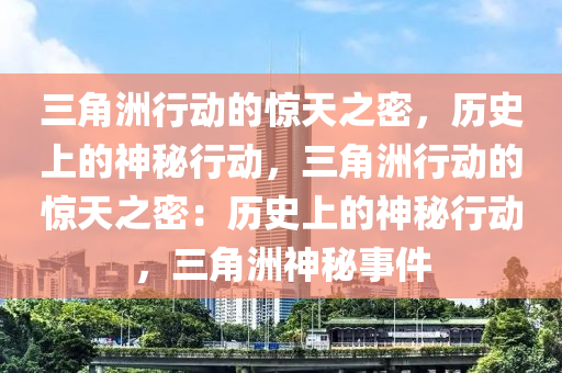 三角洲行动的惊天之密，历史上的神秘行动，三角洲行动的惊天之密：历史上的神秘行动，三角洲神秘事件