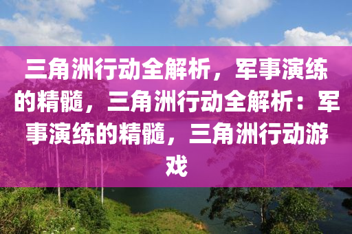 三角洲行动全解析，军事演练的精髓，三角洲行动全解析：军事演练的精髓，三角洲行动游戏