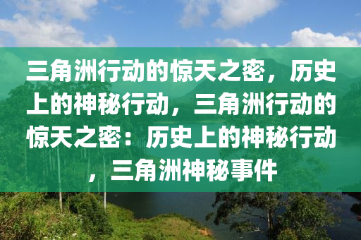 三角洲行动的惊天之密，历史上的神秘行动，三角洲行动的惊天之密：历史上的神秘行动，三角洲神秘事件