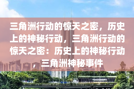 三角洲行动的惊天之密，历史上的神秘行动，三角洲行动的惊天之密：历史上的神秘行动，三角洲神秘事件