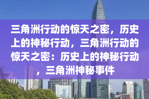 三角洲行动的惊天之密，历史上的神秘行动，三角洲行动的惊天之密：历史上的神秘行动，三角洲神秘事件