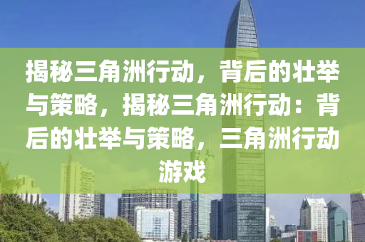 揭秘三角洲行动，背后的壮举与策略，揭秘三角洲行动：背后的壮举与策略，三角洲行动游戏