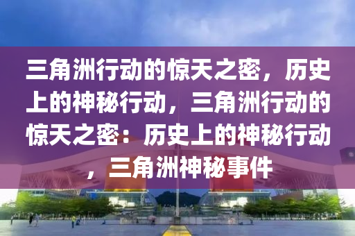 三角洲行动的惊天之密，历史上的神秘行动，三角洲行动的惊天之密：历史上的神秘行动，三角洲神秘事件