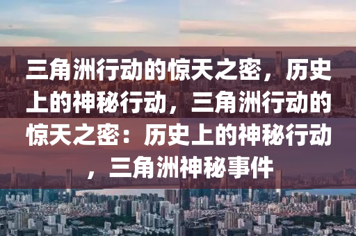 三角洲行动的惊天之密，历史上的神秘行动，三角洲行动的惊天之密：历史上的神秘行动，三角洲神秘事件