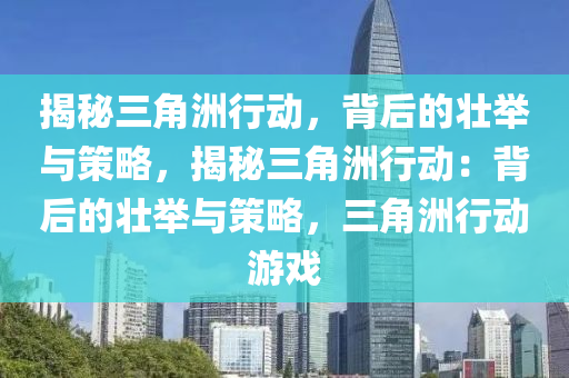 揭秘三角洲行动，背后的壮举与策略，揭秘三角洲行动：背后的壮举与策略，三角洲行动游戏