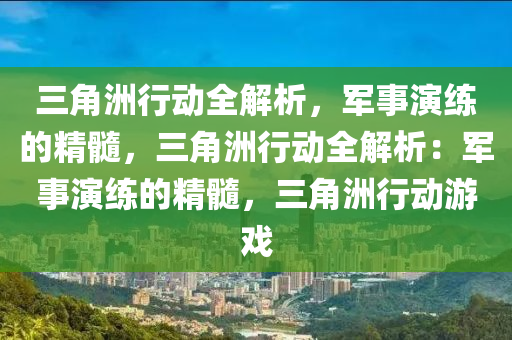 三角洲行动全解析，军事演练的精髓，三角洲行动全解析：军事演练的精髓，三角洲行动游戏